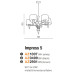 Люстра AZZARDO IMPRESS 5 BK AZ0499