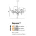 Люстра AZZARDO IMPRESS 7 BK AZ0500