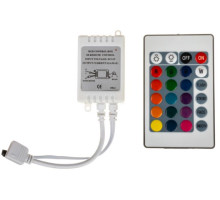 LED RGB контролер для LED стрічки 12A, 12V + інфрачервоний пульт на 24 кнопки