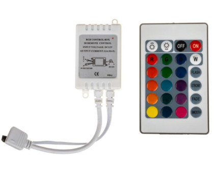 LED RGB контролер для LED стрічки 12A, 12V + інфрачервоний пульт на 24 кнопки