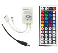 LED RGB контролер MINI для LED стрічки 12A, 12V + інфрачервоний пульт на 44 кнопки