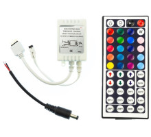 LED RGB контролер MINI для LED стрічки 12A, 12V + інфрачервоний пульт на 44 кнопки