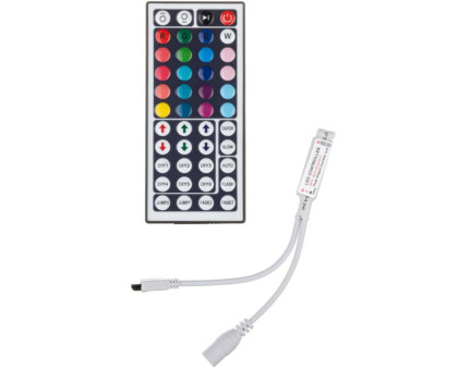 LED RGB контролер MINI для LED стрічки 6A, 5-24V + інфрачервоний пульт на 44 кнопки