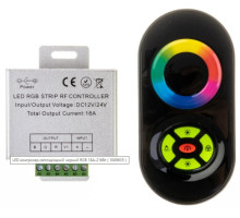 LED RGB контролер 18A, 12-24V + радіопульт сенсорний, чорний