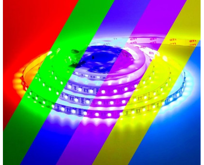 LED стрічка RGB 12V 14.4W/m, smd5050 60LED/м IP20