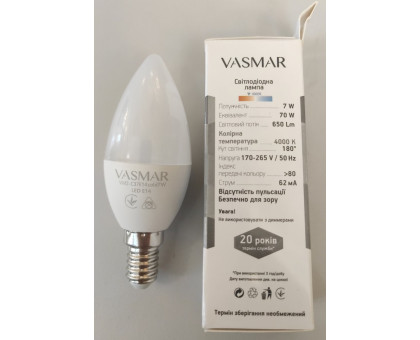 LED Лампа VASMAR VM2-C37E14cold7W Свічка