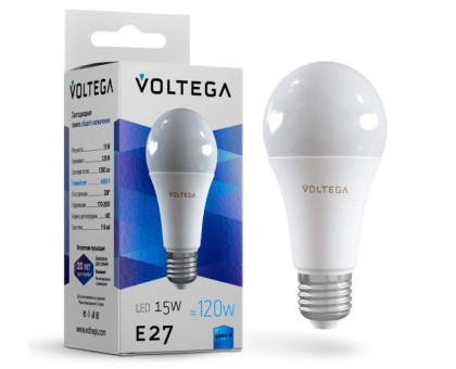 LED Лампа VOLTEGA 7157/VG2-A60E27cold15W біле нейтральне світло